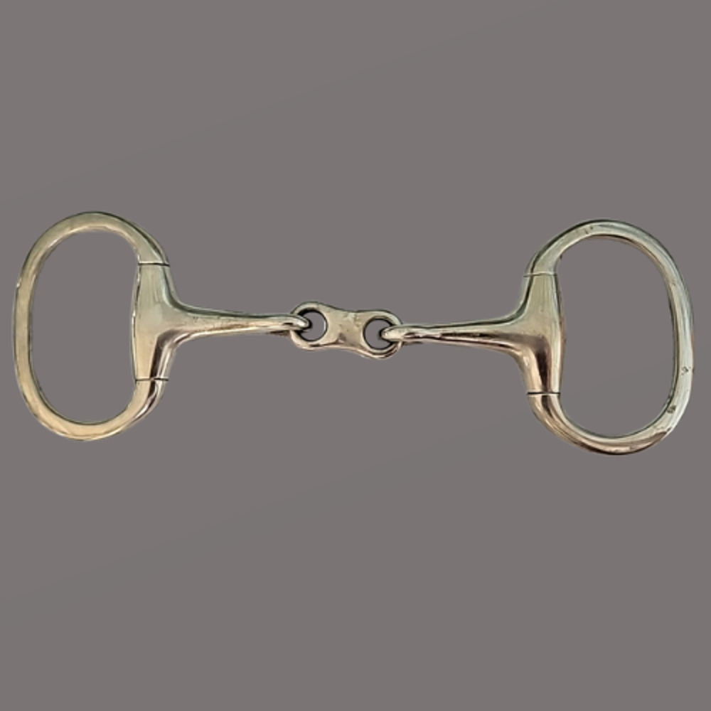English Eggbutt Dog Bone French Link Snaffle 5" Mouth Stainless Steel